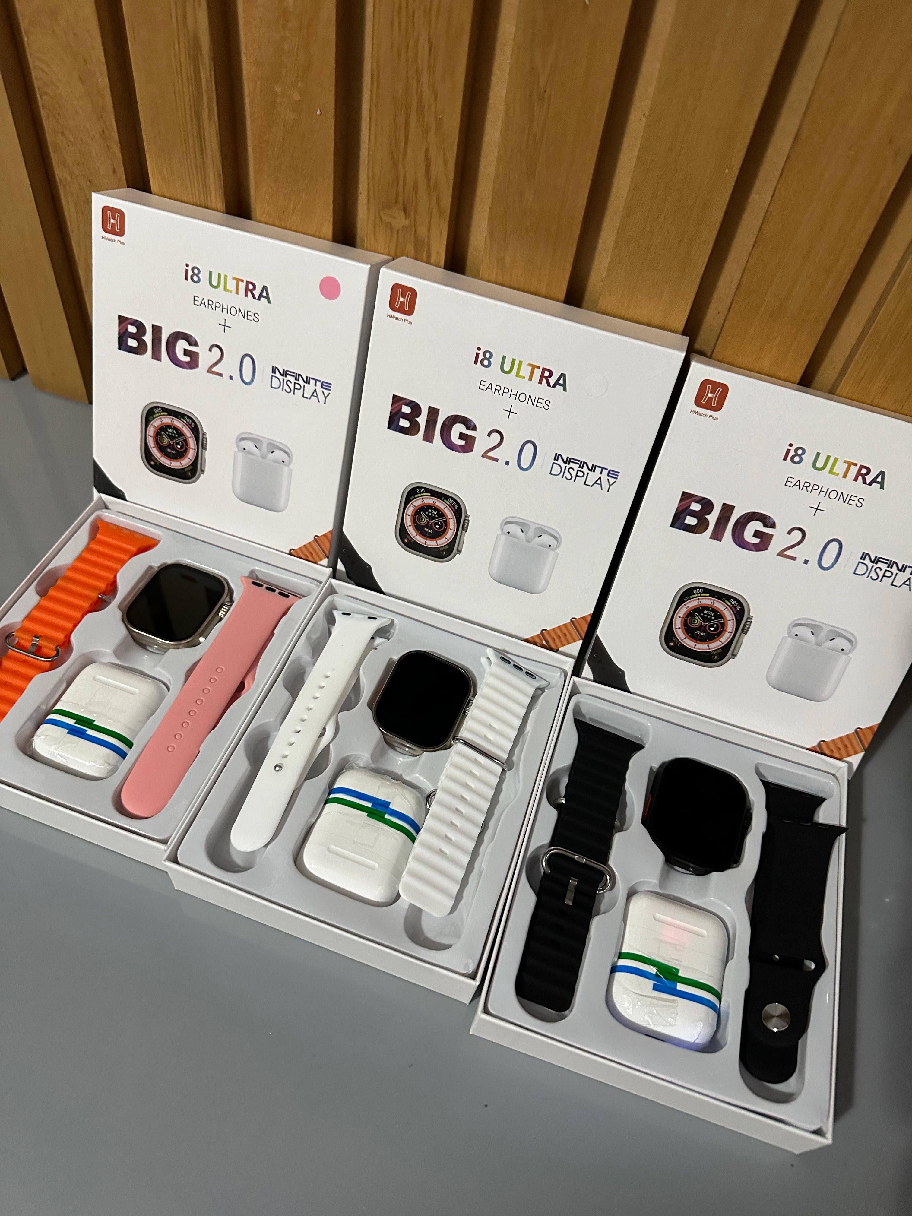 Combo SmartWatch I8 Ultra Big 2.0 + Audi